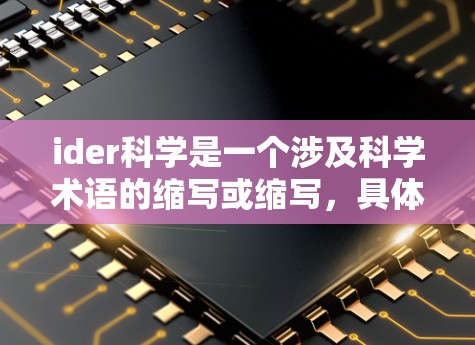 ider科学是一个涉及科学术语的缩写或缩写，具体含义需进一步确认。以下是关于该术语的可能解释
