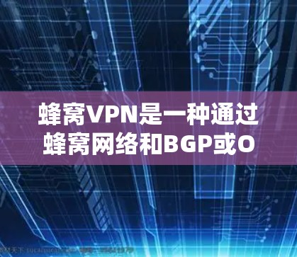 蜂窝VPN是一种通过蜂窝网络和BGP或OSPF协议实现多点对点连接的网络解决方案，用于提供高可靠性和低延迟的网络连接。以下是详细的步骤指南，帮助您理解和应用蜂窝VPN
