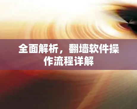 全面解析，翻墙软件操作流程详解