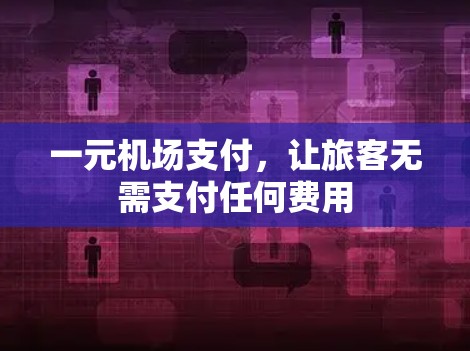 一元机场支付，让旅客无需支付任何费用