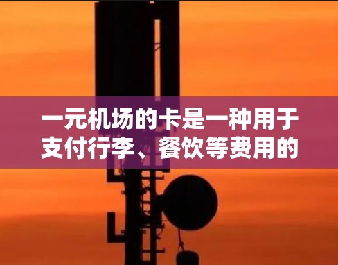 一元机场的卡是一种用于支付行李、餐饮等费用的电子支付设备，通常在一元机场使用。以下是一元机场卡的使用指南