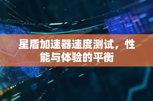 星盾加速器速度测试，性能与体验的平衡