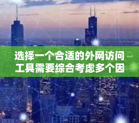选择一个合适的外网访问工具需要综合考虑多个因素，以下是一个结构化的选择指南